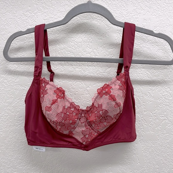 Free People Love Story Soft Bra With Hearts S Wine Combo - Picture 2 of 5